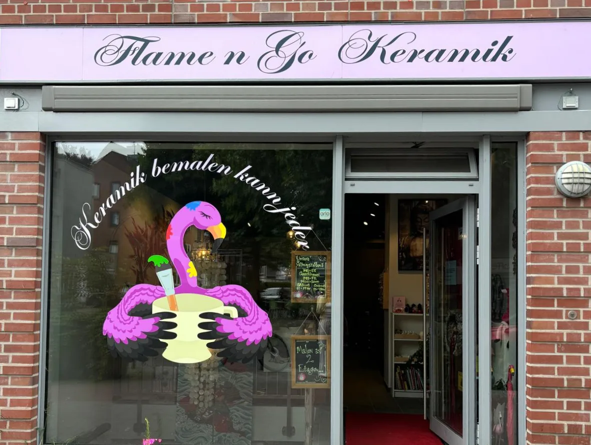 Ladenfront von Flame n Go Keramik in Hamburg-Schnelsen